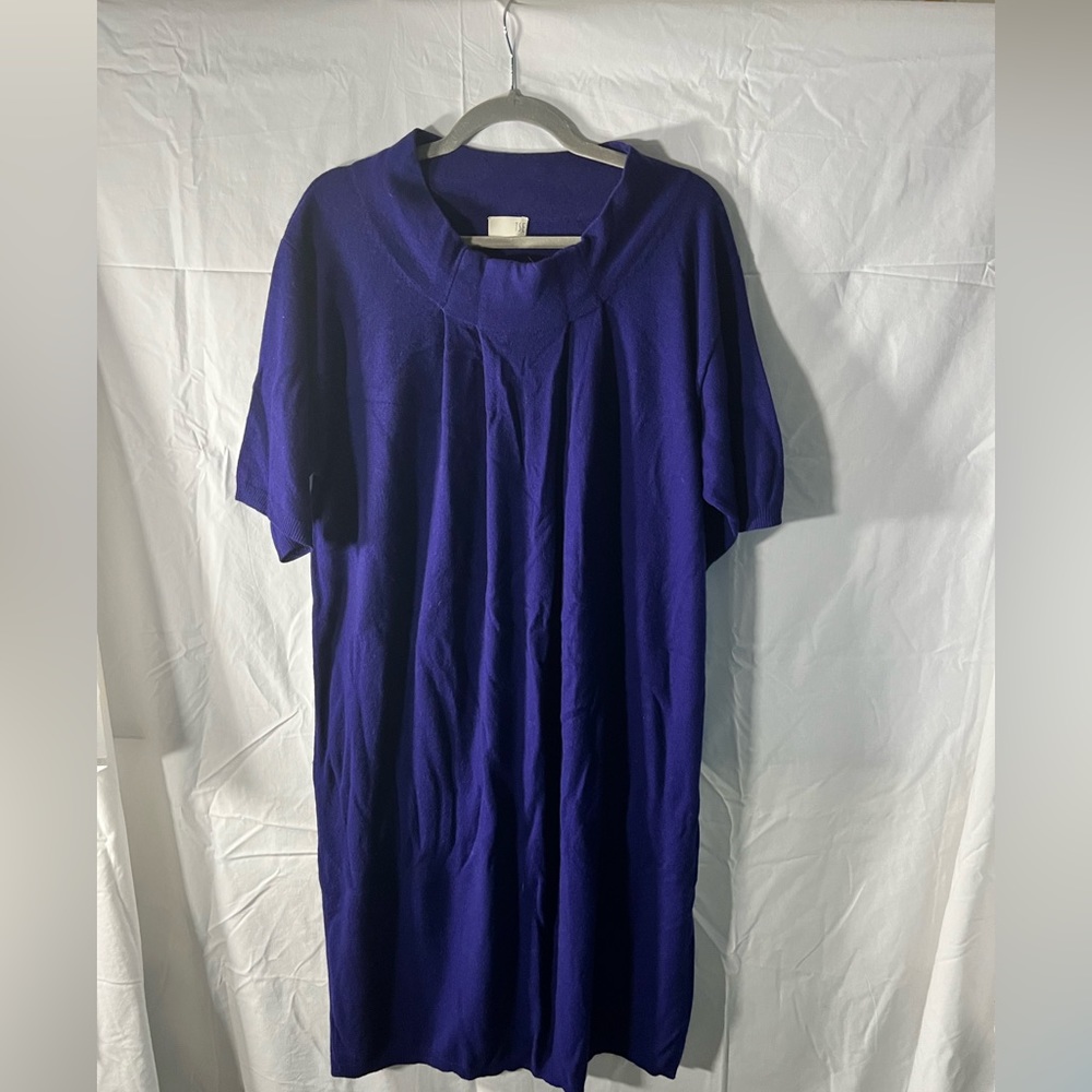 TSE cashmere dress in brilliant purple